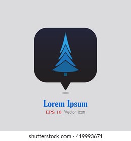 Fir-tree logo.  Fir-tree logo vector illustration. Blue spruce vector. Blue spruce vector illustration. Fir-tree picture. Fir-tree. Blue spruce.