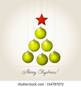 Fir-tree from New Year's balls. A vector.