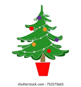 A fir-tree in a pot