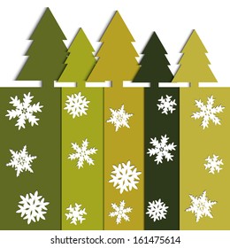 Fir-tree and snowflake