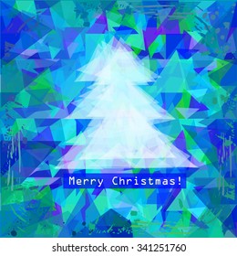 fir-tree of triangles. Vector