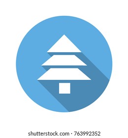 Fir-tree vector flat icon.