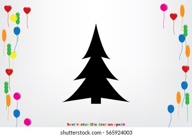 fir-tree vector illustration.