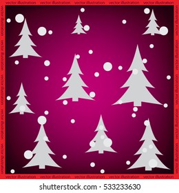 fir-trees and snow icon vector eps10.