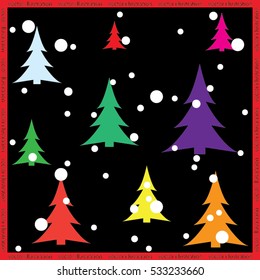 fir-trees and snow icon vector eps10.