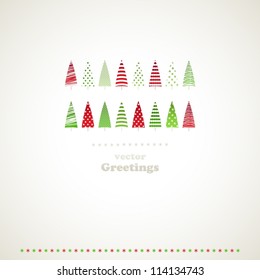 Fir-trees winter events background. Vector illustration.