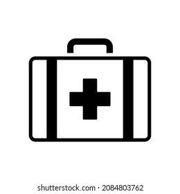 Firts aid box icon vector 