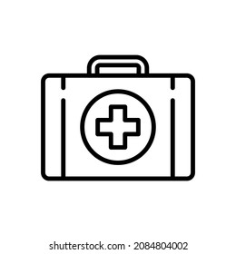 Firts aid box icon vector 