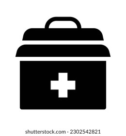 firts aid kit glyph icon illustration vector graphic