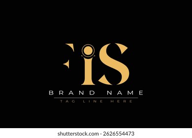 FIS abstract letter logo design. This logo is designed by three abstract letters.