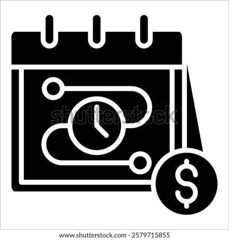 Fiscal Calendar Icon Element For Design