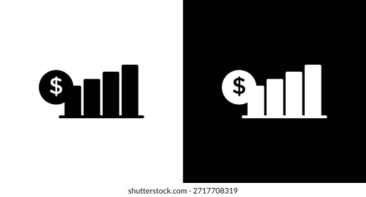 Pictograma plano negro del icono de la política fiscal. Para gráficos y Diseño web.