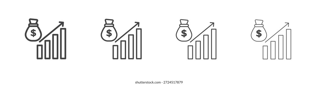 Concepto de icono de política fiscal Pictograma lineal. Ilustración de elemento simple.