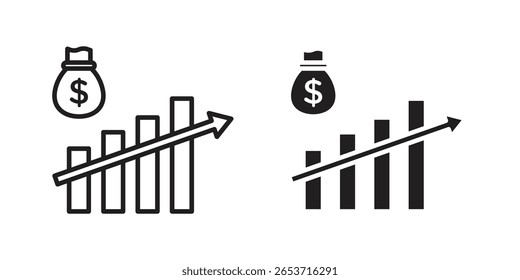 Fiscal policy icon design element. Editable stroke. Vector
