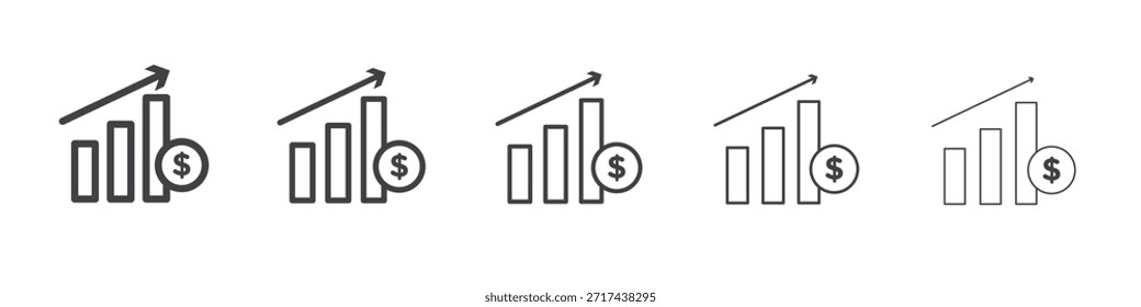 Icono de política fiscal en el concepto de trazos lineales