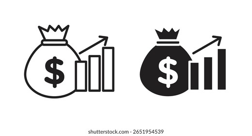 Symbol für die Finanzpolitik. moderner Vektorsymbolsatz