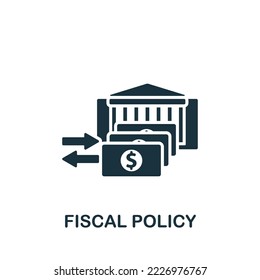 Icono de Política Fiscal. Icono de política simple monocroma para plantillas, diseño web e infografías