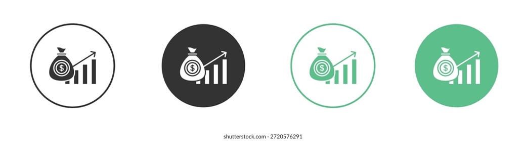 Fiscal policy icon pictograms. Vector eps 10