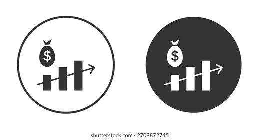 Fiscal policy icon signs pack. Vector symbols for graphic designs