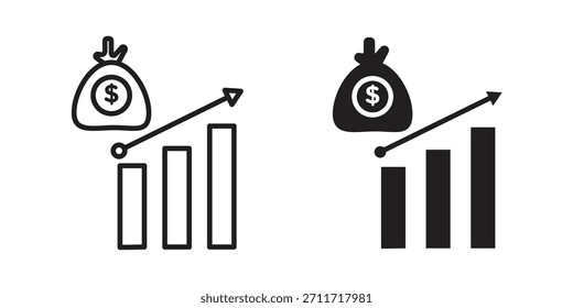 Fiscal policy icon in Thin linear and flat style. sign and symbol set