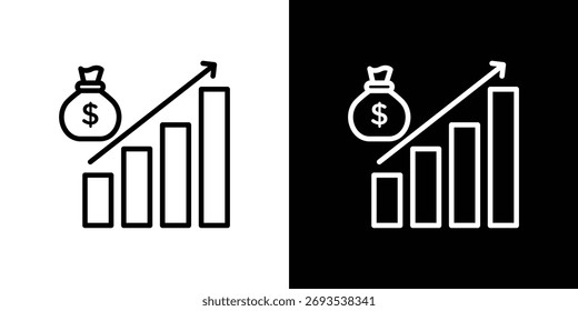 Ícone de política fiscal gráficos vetoriais em traçados