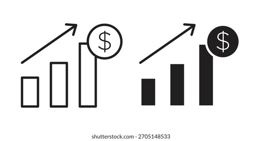 Fiscal policy icon vector modern flat and stroke designs