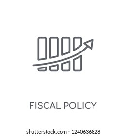 Fiscal policy linear icon. Modern outline Fiscal policy logo concept on white background from business collection. Suitable for use on web apps, mobile apps and print media.