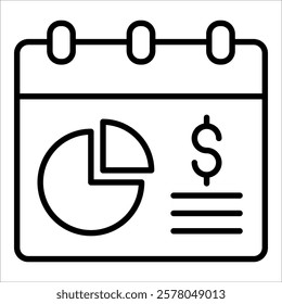 Fiscal Quarter Icon Element For Design