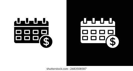 Colección de íconos del año fiscal. Ilustración plana de icono de Vector