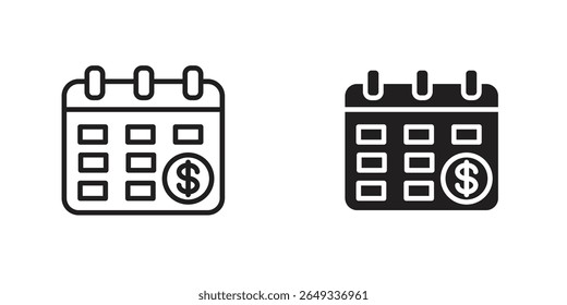 Fiscal year icon Design Illustrations. editable web icons