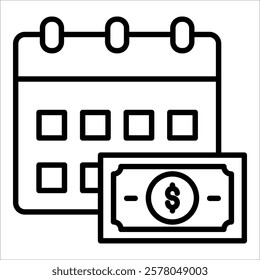Fiscal Year Icon Element For Design