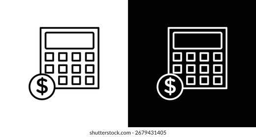 Fiscal year icon line for web, mobile and infographics.