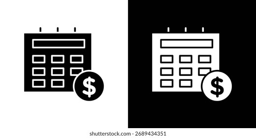 Ilustración simple del icono del año fiscal en diseño plano