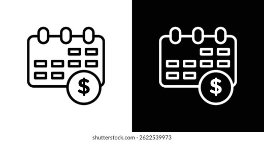 Ilustração vetorial do ícone de ano fiscal EPS