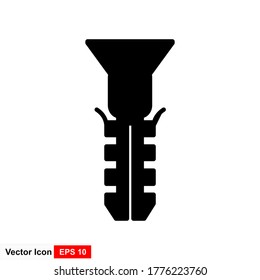 Fischer expanding dowel. Vector illustration.