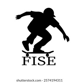 a fise silhoutte vector illustration .