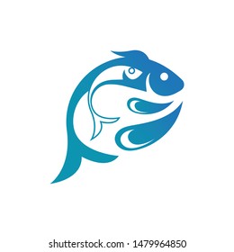 Fish abstract icon design logo template Company creative design