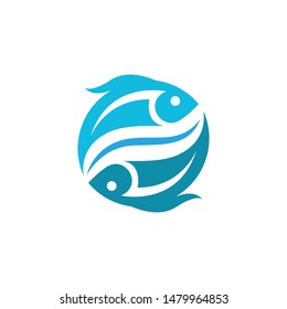 Fish abstract icon design logo template Company creative design