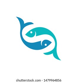 Fish abstract icon design logo template Company creative design