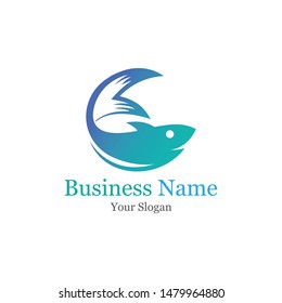 Fish abstract icon design logo template Company creative design