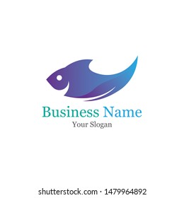 Fish abstract icon design logo template Company creative design