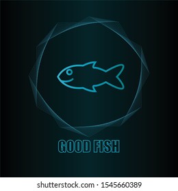 Fish abstract icon design logo template. fish symbol design.
