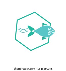 Fish abstract icon design logo template. fish symbol design.
