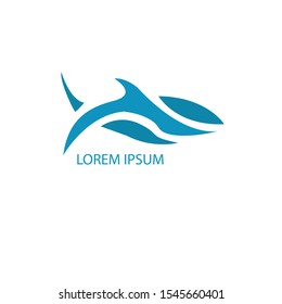 Fish abstract icon design logo template. fish symbol design.