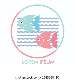 Fish abstract icon design logo template. fish symbol design.