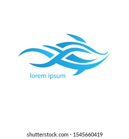 Fish abstract icon design logo template. fish symbol design.
