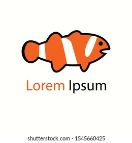 Fish abstract icon design logo template. fish symbol design.