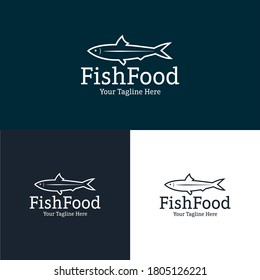 Fish abstract icon design logo template. Seafood restaurant shop store Logotype concept icon.Creative Fish Logo Design.Fishing logo template. Vector illustration Concept.