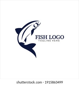 Fish abstract icon design logo template,Creative vector symbol of fishing club or online shop.  