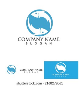 Fish abstract icon design logo template,Creative vector symbol of fishing club or online shop.  